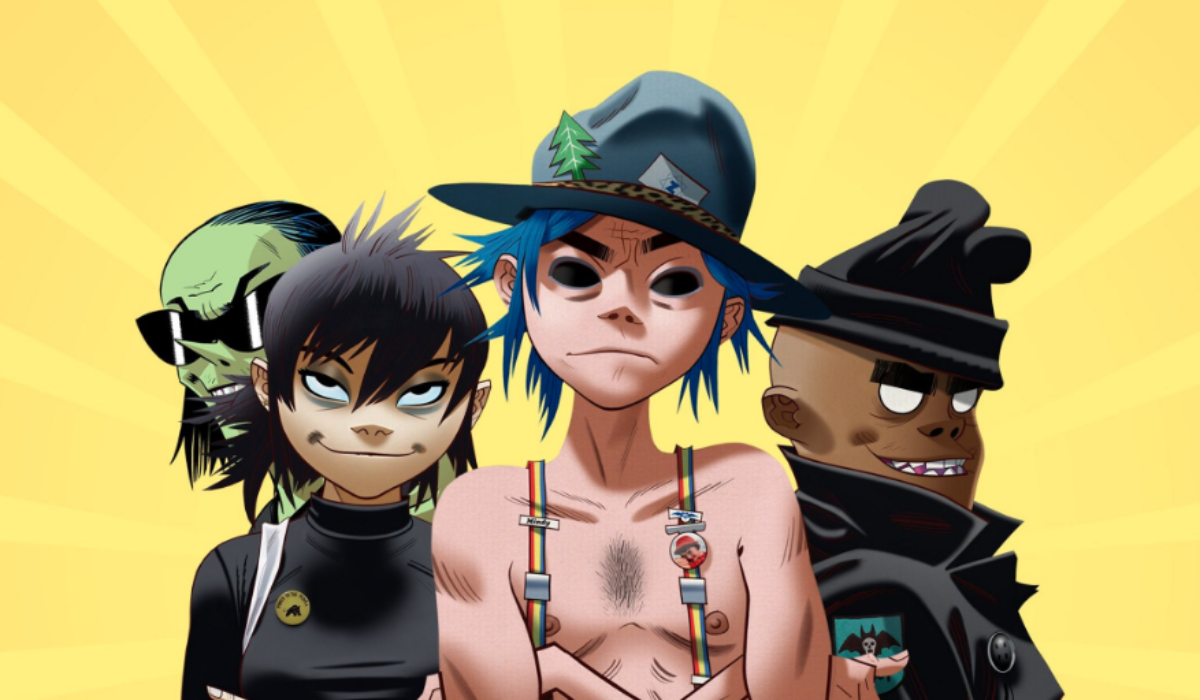 Моргенштерн гориллаз. Группа гориллаз. Вокалист гориллаз. Gorillaz обложка группы. Группа Gorillaz Постер.