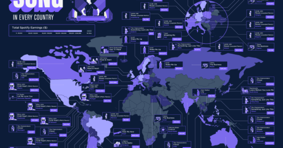 New Research Shows Highest-Earning EDM Song In Every Country img