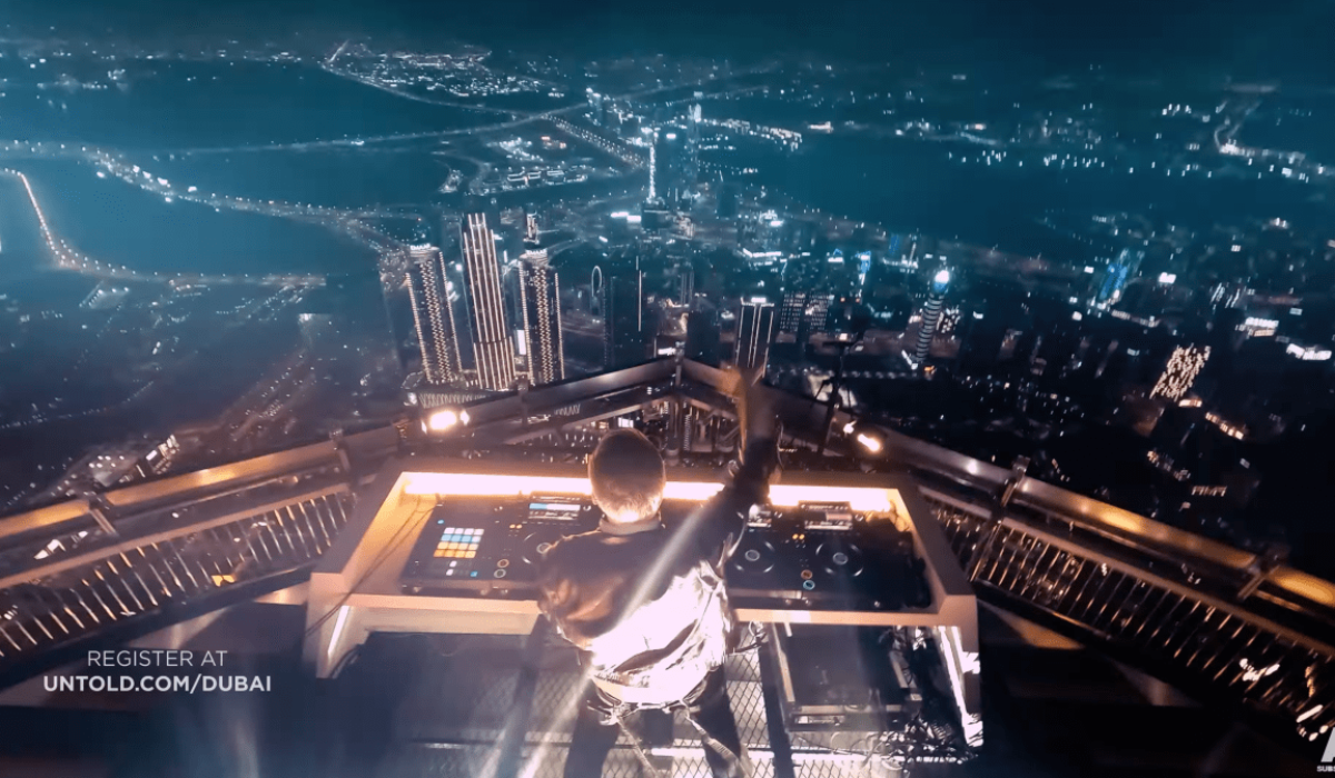 Watch Armin van Buuren Break Two Records By Performing Atop the World's Tallest Building img