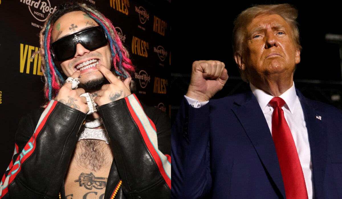 Donald Trump shouts out Lil Pump at a marketing campaign rally in Florida img