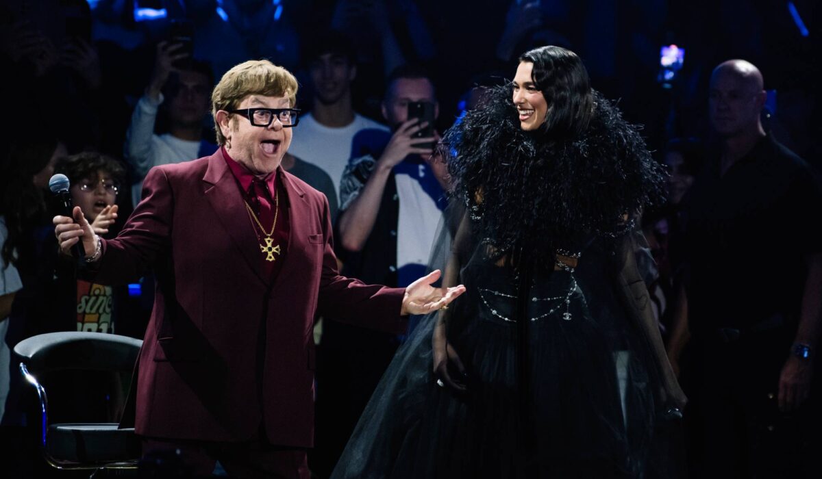 Watch Elton John be part of Dua Lipa at Royal Albert Corridor orchestral present img